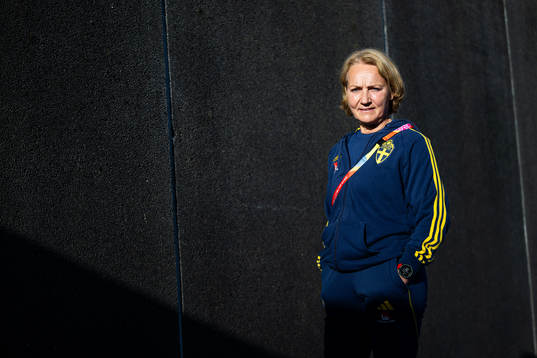 Physio Annica Näsmark of the Swedish women's national