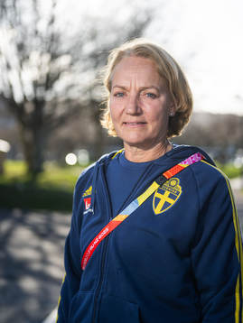 Physio Annica Näsmark of the Swedish women's national