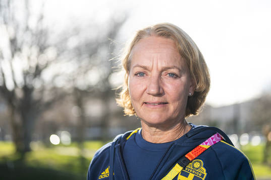 Physio Annica Näsmark of the Swedish women's national