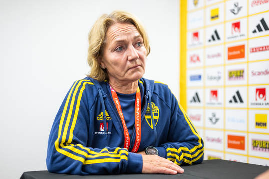 Physio Annica Näsmark of the Swedish women's national