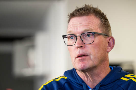Goalkeeper coach Leif Troedsson of the Swedish women's