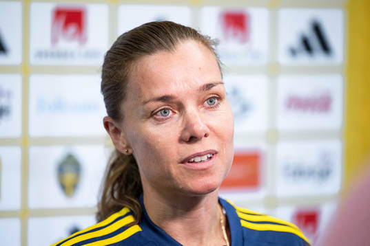 Equipment manager Sara Thunebro of the Swedish women's