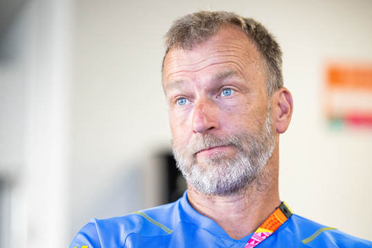 Physiotherapist Pontus Ekblom of the Swedish women's