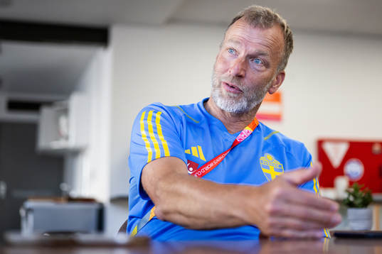 Physiotherapist Pontus Ekblom of the Swedish women's