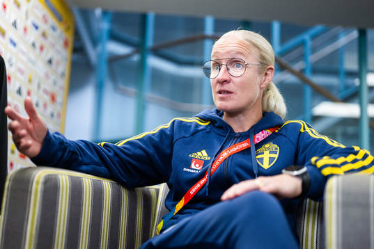 Assistant coach Victoria Sandell of the Swedish women's