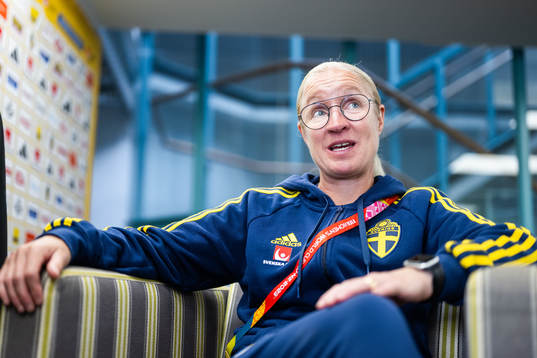 Assistant coach Victoria Sandell of the Swedish women's