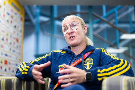 Assistant coach Victoria Sandell of the Swedish women's
