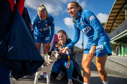 Frida Maanum, Maren Mjelde and Guro Reiten of the Norwegian