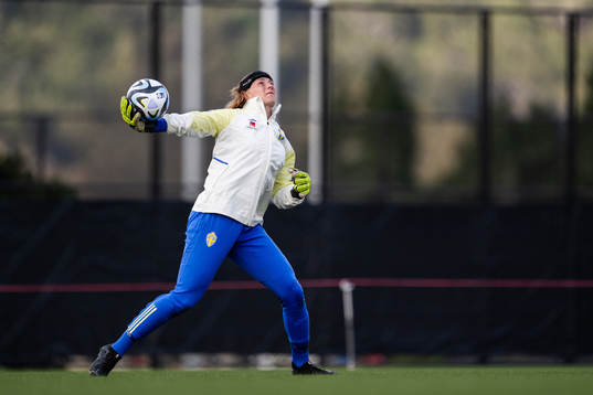 Goalkeeper Tove Enblom of the Swedish women's national