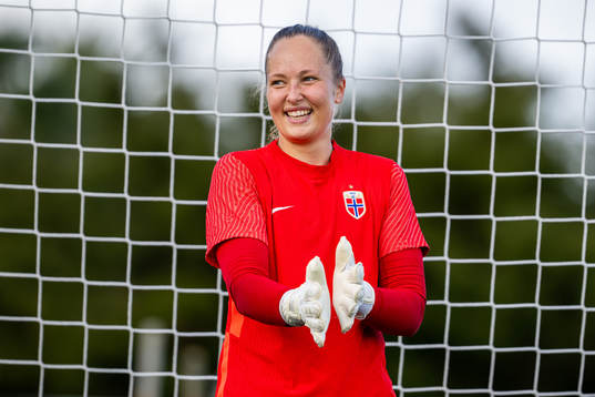 Goalkeeper Aurora Mikalsen of the Norwegian women’s