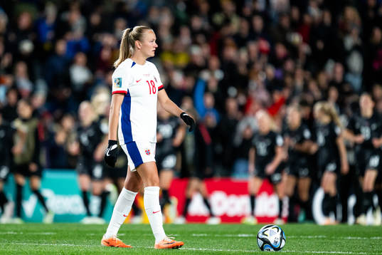 Frida Maanum of Norway looks dejected