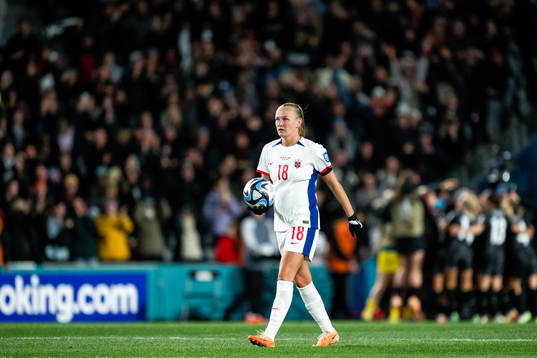 Frida Maanum of Norway looks dejected