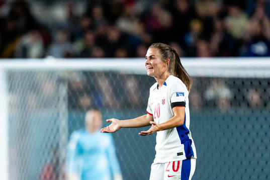 Emilie Bosshard Haavi of Norway reacts