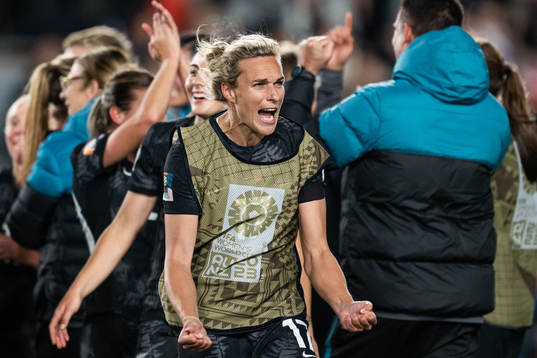 Hannah Wilkinson of New Zealand celebrates