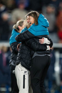 Head coach Jitka Klimková of New Zealand celebrates