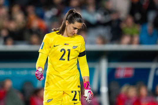 Goalkeeper Victoria Esson of New Zealand