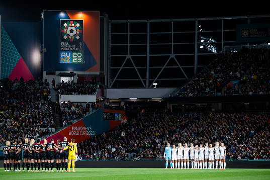 Players of of New Zealand and Norway