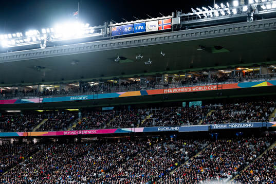 Spectators in the stand
