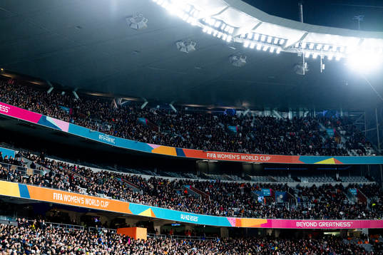 Spectators in the stand