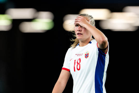 Frida Maanum of Norway looks dejected