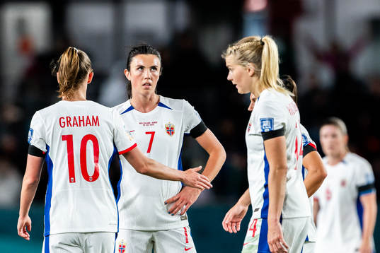 Ingrid Syrstad Engen of Norway looks dejected