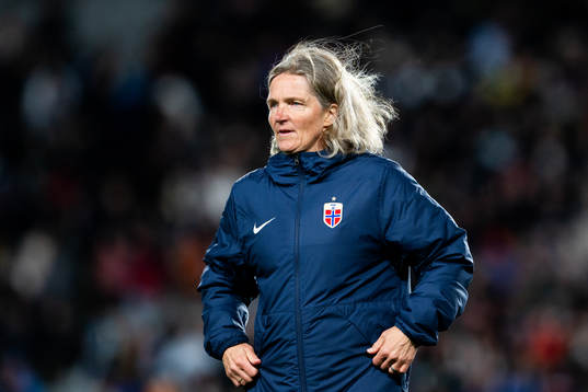 Head coach Hege Riise of Norway looks dejected