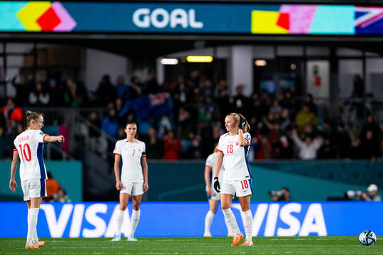 Frida Maanum of Norway looks dejected