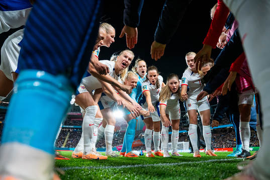 Ada Hegerberg, Julie Blakstad, goalkeeper Aurora Mikalsen,