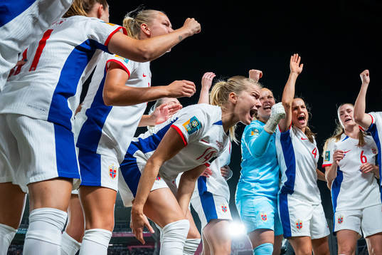 Ada Hegerberg, goalkeeper Aurora Mikalsen, Tuva Hansen and