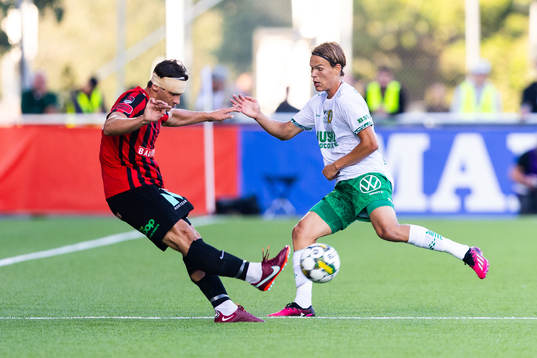 under fotbollsmatchen i Allsvenskan mellan Brommapojkarna