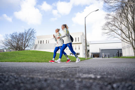 Caroline Seger and Linda Sembrant of the Swedish women's