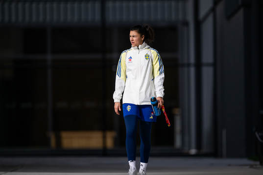 Goalkeeper Zecira Musovic of the Swedish women's national