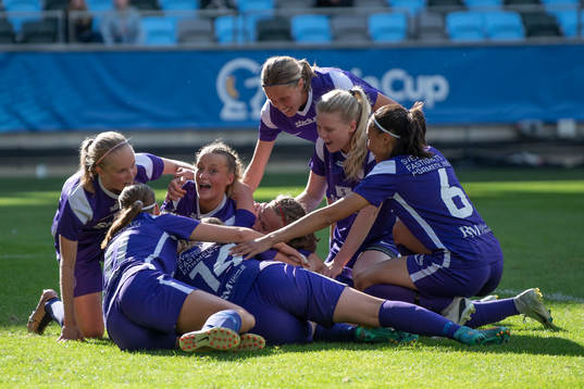 Jitex spelare jublar