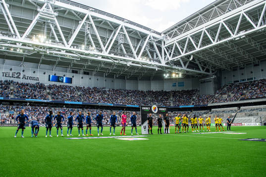Djurgårdens och Elfsborgs spelare