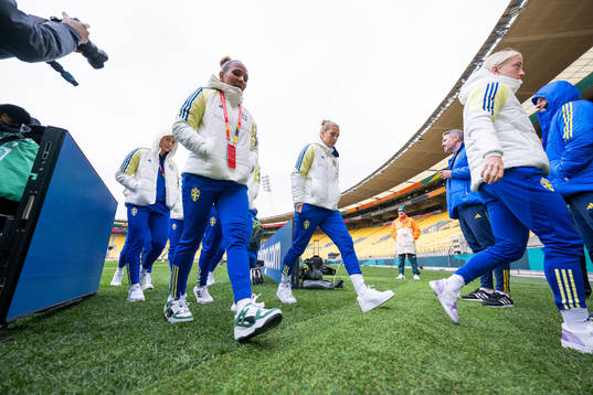 Madelen Janogy and Filippa Angeldahl of the Swedish women's