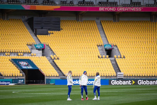 Linda Sembrant, Caroline Seger and Kosovare Asllani of the