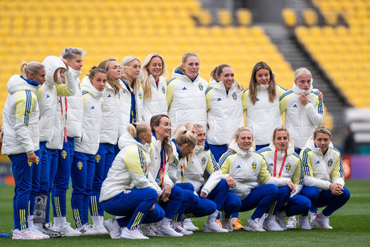 Players of the Swedish women's national football team at a