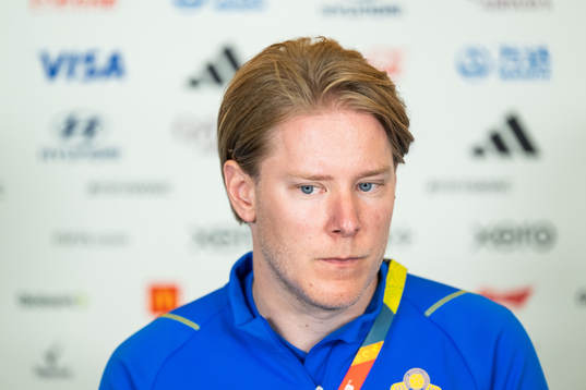 Press officer Fredrik Madestam of the Swedish women's