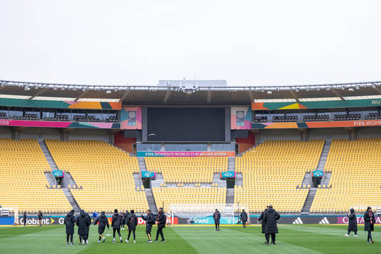 Bläddra bland fler bilder av FIFA Women's World Cup 2023, day 3, South Africa, Pitch Familiarization