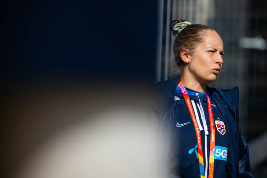 Goalkeeper Aurora Mikalsen of the Norwegian women’s