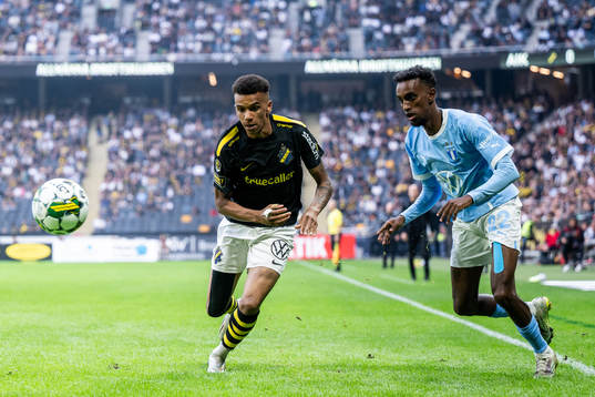 AIKs Rui Modesto och Malmö FFs Taha Ali