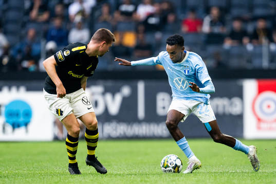 AIKs Mads Døhr Thychosen och Malmö FFs Taha Ali