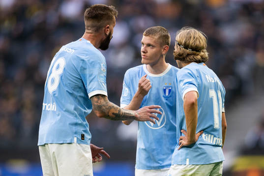 Malmö FFs Pontus Jansson, Sebastian Jörgensen  och