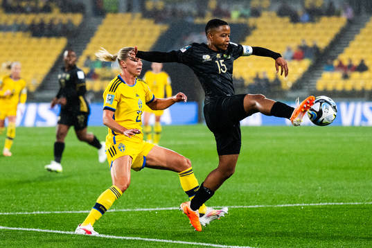 Jonna Andersson of Sweden and Refiloe Jane of South Africa