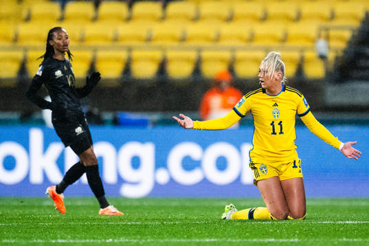 Stina Blackstenius of Sweden reacts