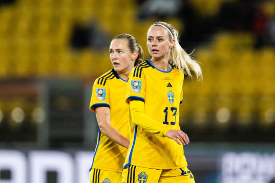 Magdalena Eriksson and Amanda Ilestedt of Sweden