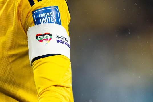 Kosovare Asllani of Sweden with the captains arm band
