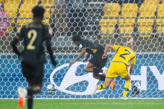 Hildah Magaia of South Africa scores the 0-1 goal