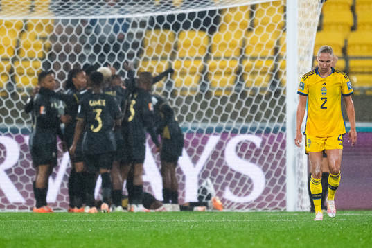 Jonna Andersson of Sweden looks dejected