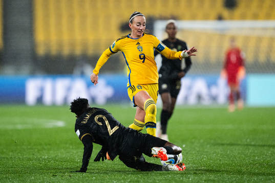 Lebohang Ramalepe of South Africa and Kosovare Asllani of